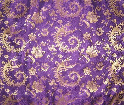 purple fabric with gold metallic|purple and gold material.